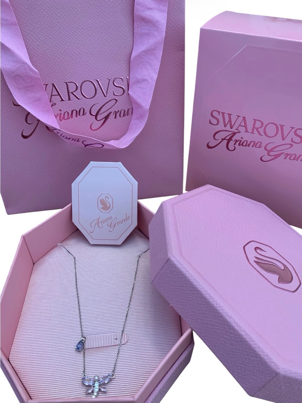 Swarovski Ariana Grande x Swarovski Pendant, Mixed Cuts, Dragonfly, Multicolored